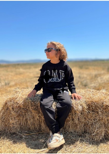 Düz Renk Baskili 2 Iplik Sweatshirt-Eşofman Altı Mevsimlik Erkek Çocuk Takım fiyatları