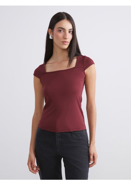 Yeni Sezon Kare Yaka Bluz