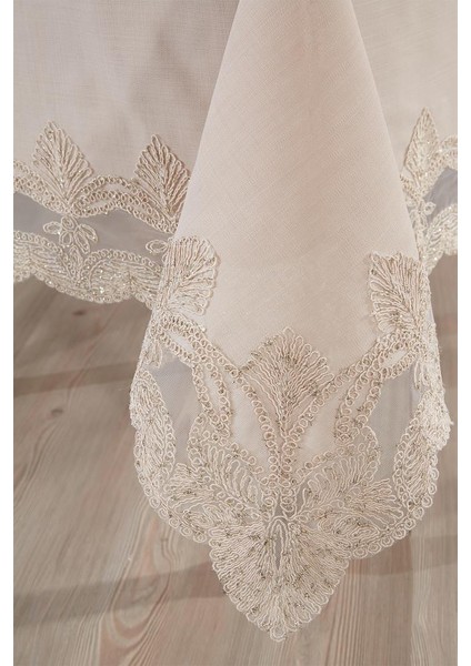 Midye Masa Örtüsü Takımı 26 Parça Cappucino fırsatları