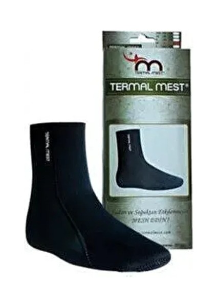 Siyah Unisex Termal Mest Su Geçirmez 42-43 Numaralı Yumuşak Çorap