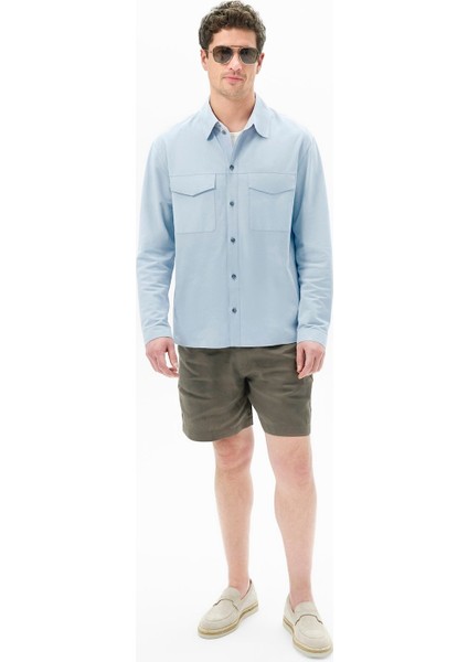 Erkek Mavi Süet Gömlek fiyatları