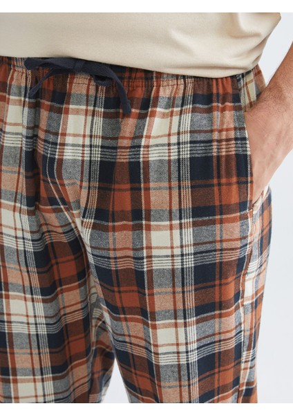 Yeni Sezon Standart Kalıp Ekose Erkek Pijama Alt modelleri