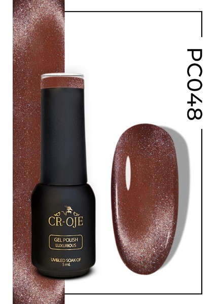 Kalıcı Oje Korean Cat Eye, Inci Tanecikli Manyetik Cat Eye / Kedi Gözü PC048 (5 ML)