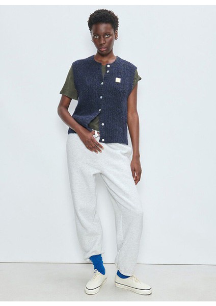 Lacivert Kadın Yuvarlak Yaka Standart Şişme Yelek EAST19MMH25NAVMO