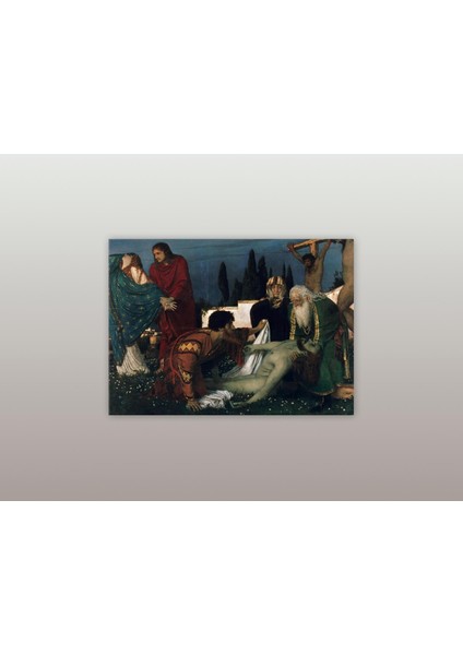 Arnold Böcklin - The Deposition - Ahşap Mdf Tablo modelleri
