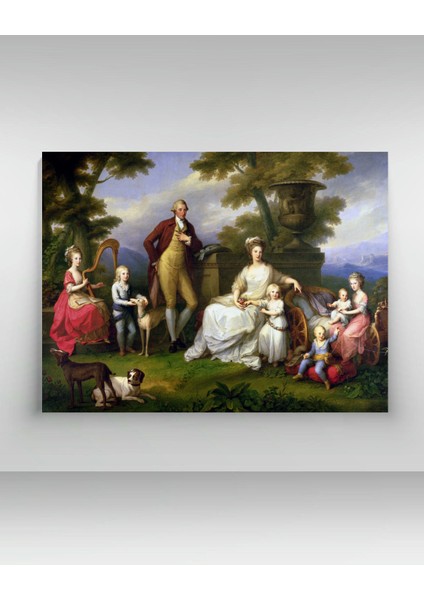 Angelica Kauffman -Ferdinand I And His Family - Ahşap Mdf Tablo fiyatları