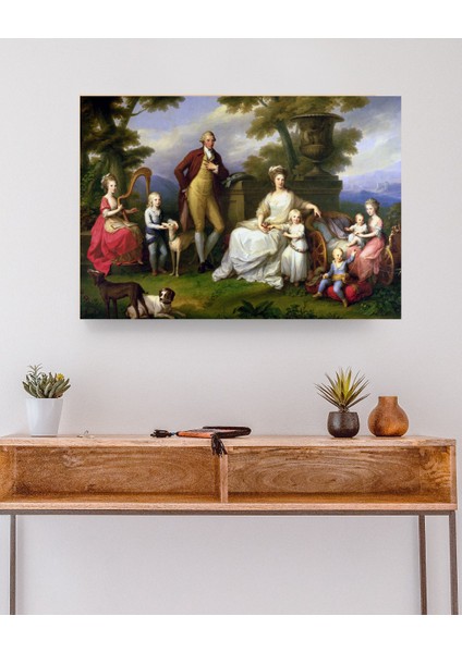 Angelica Kauffman -Ferdinand I And His Family - Ahşap Mdf Tablo modelleri