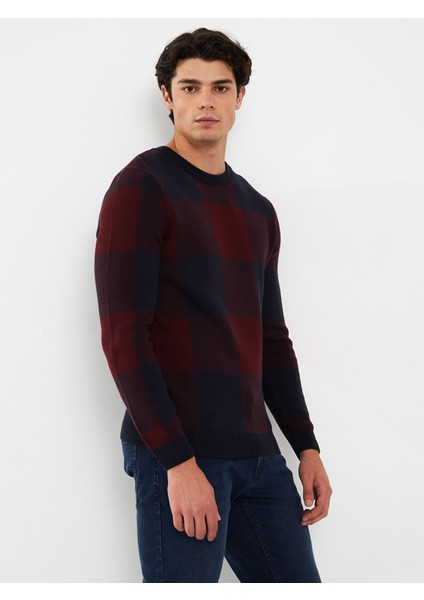 Yeni Sezon Bisiklet Yaka Uzun Kollu Ekose Erkek Triko Kazak