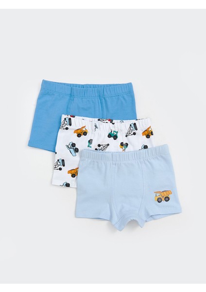 Yeni Sezon Baskılı Erkek Çocuk Boxer 3'lü