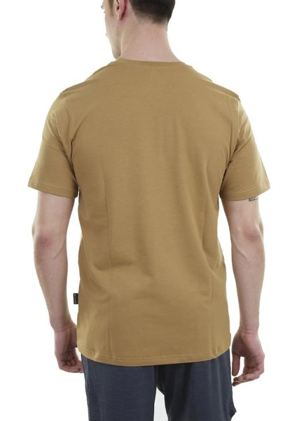 Erkek Tişört - Pamuklu Spor Tişört - Lucid - Camel (600616) fiyatları