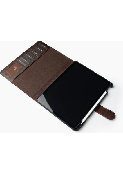 iPad Pro 11" Dark Brown Deri Tablet Kılıfı modelleri