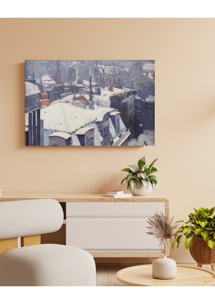 Gustave Caillebotte - Vue De Toits - Ahşap Mdf Tablo