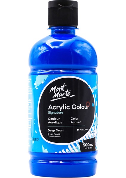 mm Akrilik Renkli 500ML Signature - Deep Cyan