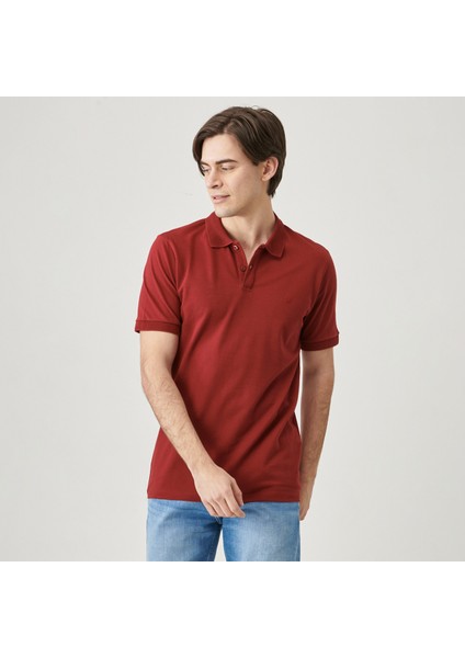 Erkek Bordo Polo Tişört