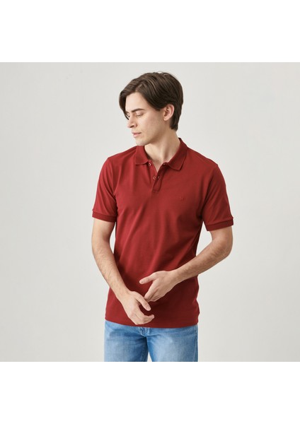 Erkek Bordo Polo Tişört