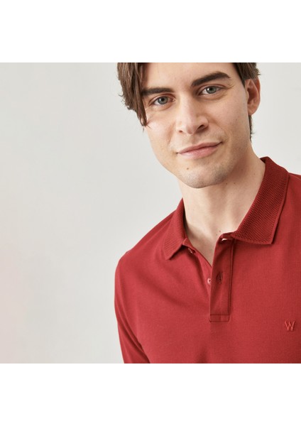 Erkek Bordo Polo Tişört