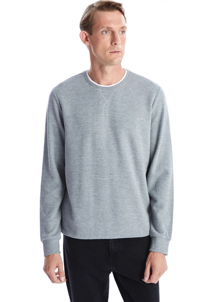 Yeni Sezon Bisiklet Yaka Uzun Kollu Erkek Sweatshirt