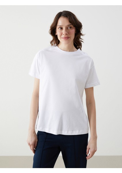 Yeni Sezon Bisiklet Yaka Kadın Tişört