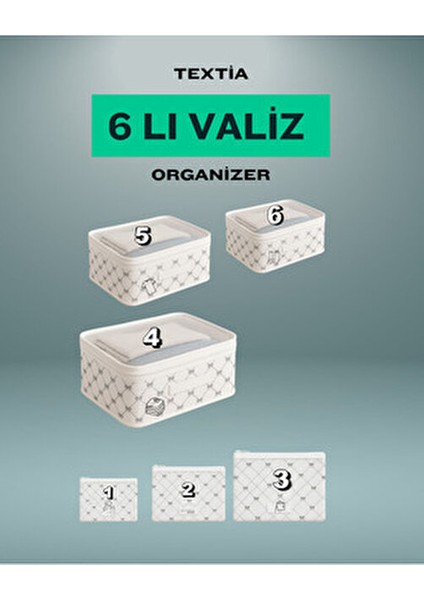 6’lı Valiz Içi Düzenleyici Set Seyehat Hurcu-Fiyonk fiyatları