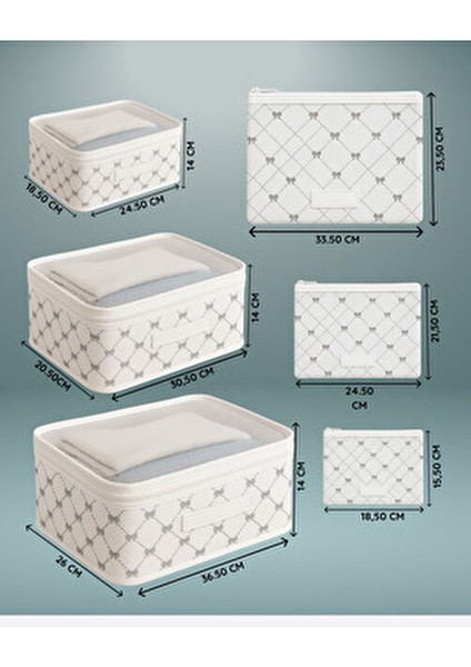 6’lı Valiz Içi Düzenleyici Set Seyehat Hurcu-Fiyonk fırsatları