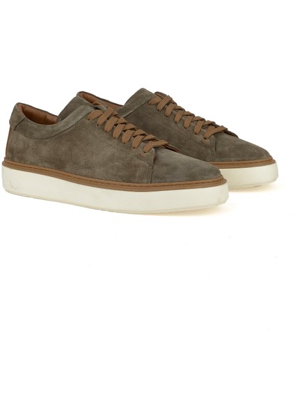 , Erkek Hakiki Deri Sneaker 1531026ZH182 Haki indirimleri