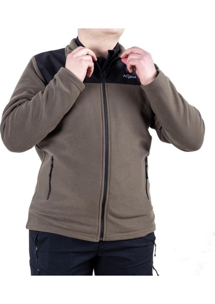 Outdoor Polar Ceket Haki - Sıcak Tutan Polar - Softshell Omuz - Fermuarlı Cep fırsatları