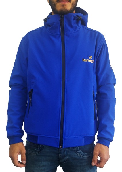 Softshell Kapşonlu Ceket Mavi