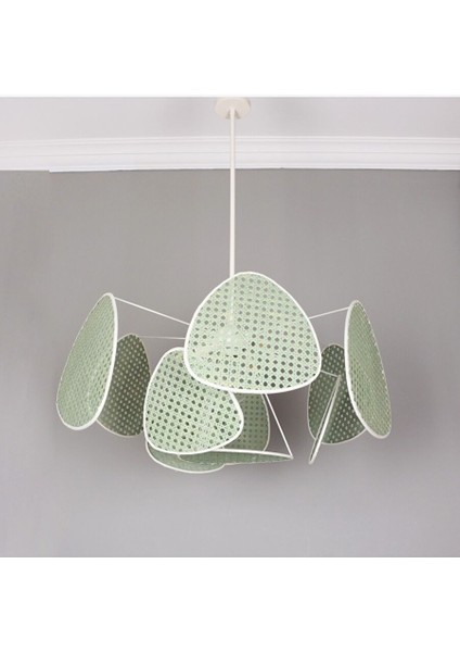 Yeşil Bulut Doğal Hazeran Avize 75X35 Cm, 9+1 ve 3+1 Duylu