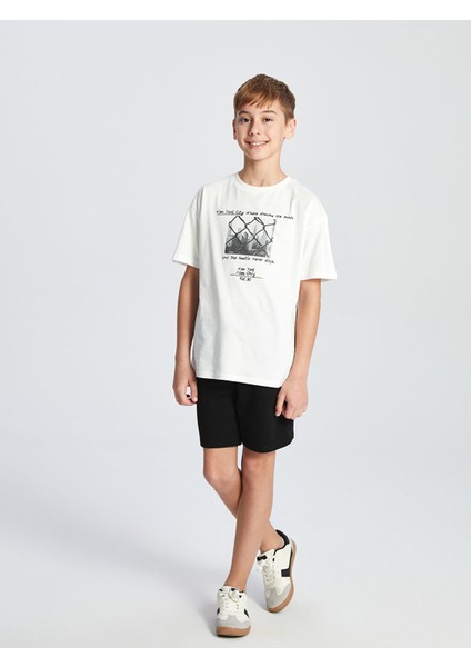 Yeni Sezon Beli Lastikli Erkek Çocuk Şort