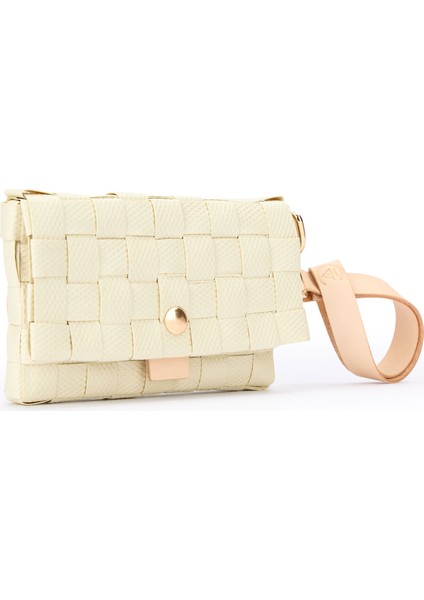 Krem Sepet Örgü Deri Kadın Cüzdan fiyatları