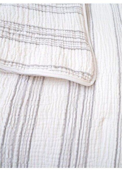 Striped Comfy Yorgan Beyaz / Gri 245X245 modelleri