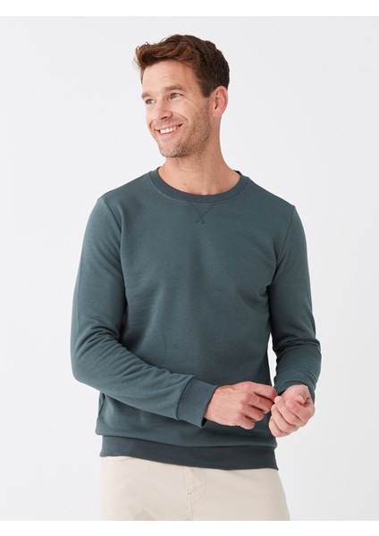 Yeni Sezon Bisiklet Yaka Uzun Kollu Erkek Kalın Sweatshirt fiyatları