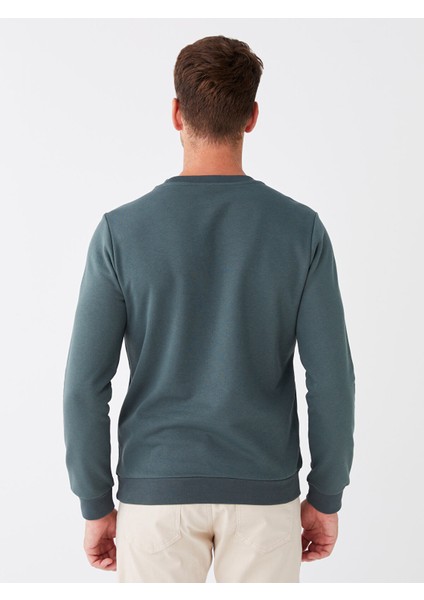 Yeni Sezon Bisiklet Yaka Uzun Kollu Erkek Kalın Sweatshirt indirimleri
