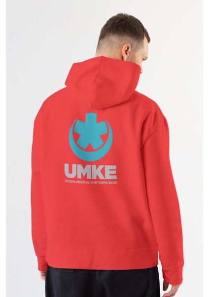 Kırmızı Umke Kapüşonlu Sweatshirt Unisex fiyatları