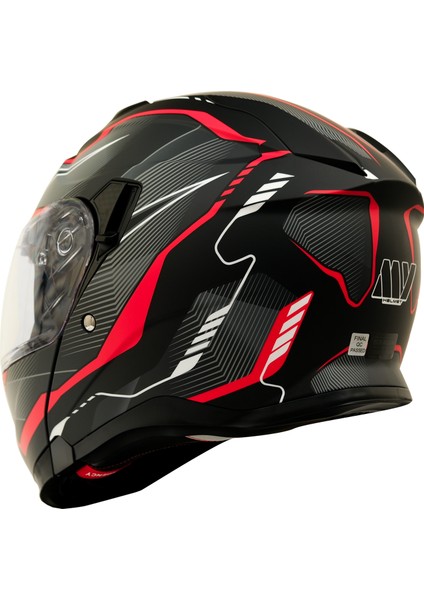 Gp My Helmet MKS002-BGR Güneş Vizörlü Şeffaf Çene Açılır Motosiklet Kaskı Xl indirimleri
