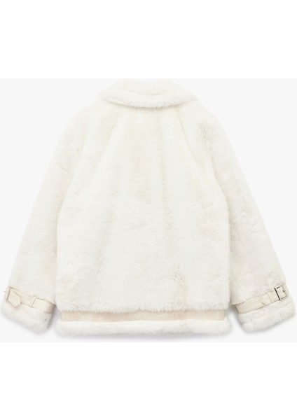 Fermuarlı Süet Görünümlü Suni Kürk Biker Ceket fırsatları