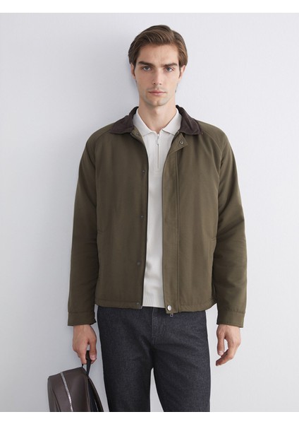 Yeni Sezon Standart Kalıp Gömlek Yaka Erkek Ceket
