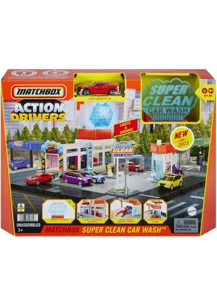 HNJ54 Matchbox Aksiyon Sürücüleri Süper Oto Yıkama Oyun Seti