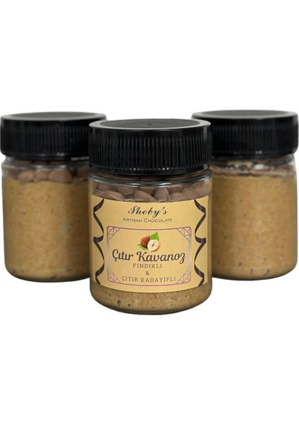 Sheby’s Çıtır Kavanoz – Çikolatalı & Fındık Kremalı & Çıtır Kadayıflı 240GR