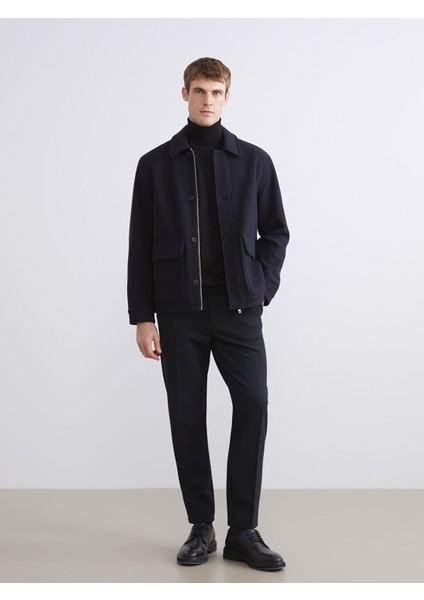 Yeni Sezon Standart Kalıp Gömlek Yaka Erkek Kaşe Mont modelleri