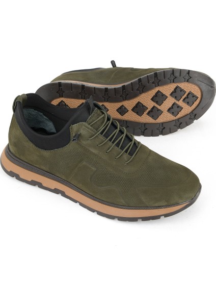 , Erkek Hakiki Deri Sneaker 1531037Z24112 Haki fırsatları