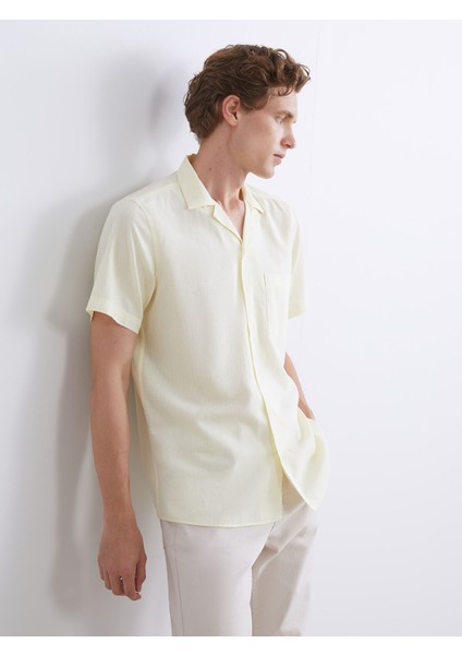 Yeni Sezon Regular Fit Kısa Kollu Poplin Erkek Gömlek