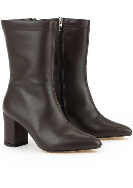 , Kadın Topuklu Bot 1531044Z4006 Kahve fiyatları