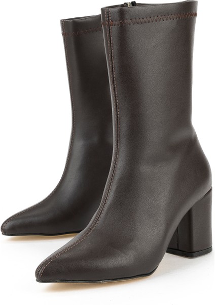 , Kadın Topuklu Bot 1531044Z4006 Kahve indirimleri