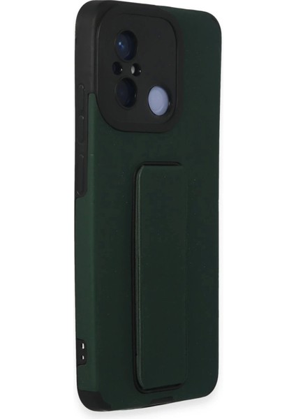 Bfs Xiaomi Redmi 12C Kılıf Mega Standlı Silikon - Yeşil fiyatları
