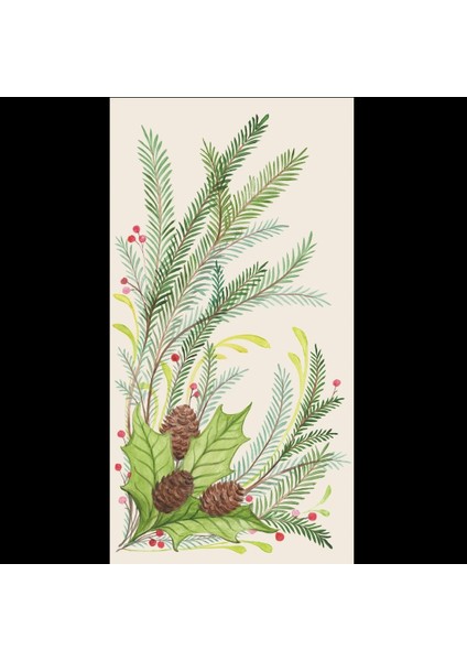 Christmas Sprigs Guest Napkins Pack Of 16