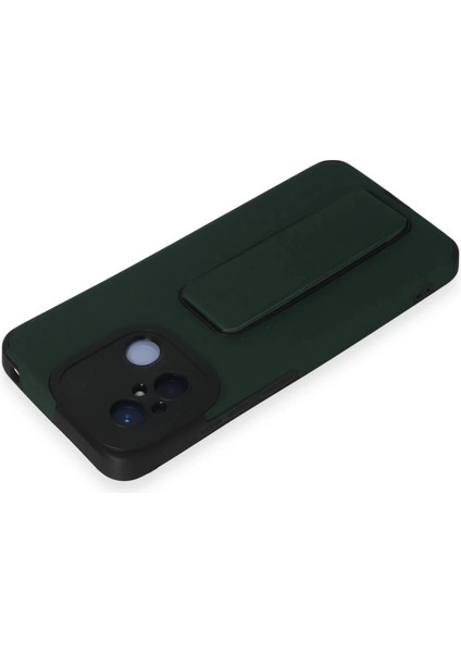 Bfs Xiaomi Redmi 12C Kılıf Mega Standlı Silikon - Yeşil modelleri