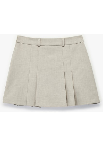 Cep Detaylı A Kesim Pileli Mini Etek fırsatları