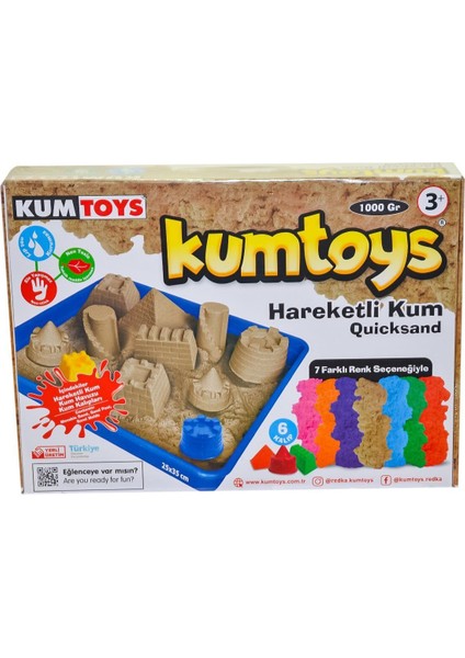 5329 Kumtoys, Hareketli Kum Seti 1000 gr / +3 Yaş