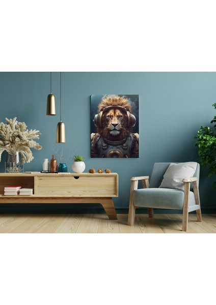 Astronot Aslan 2 - Ahşap Mdf Tablo modelleri